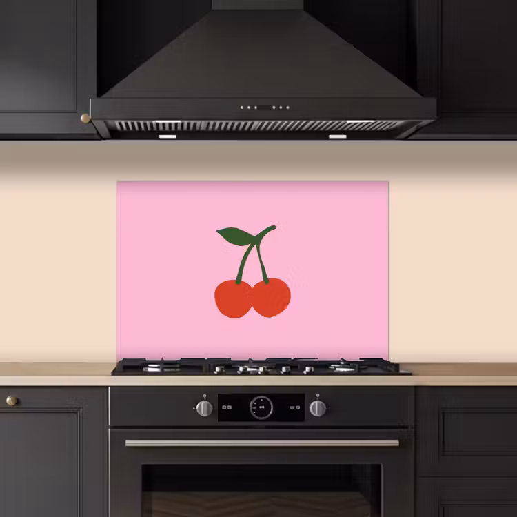 Paraschizzi cucina - Ciliegie - Rosa - Illustrazione — 5