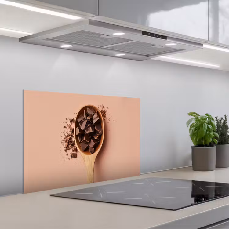 Paraschizzi cucina - Cioccolato - Legno - Cucchiaio — 1