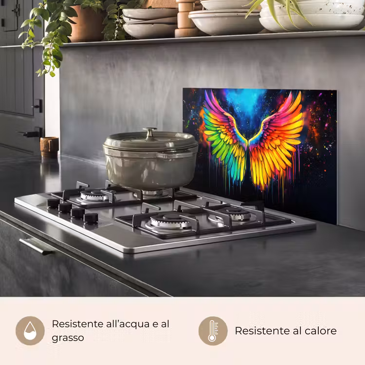 Paraschizzi cucina - Colori dell'arcobaleno - Ali - Magico — 2