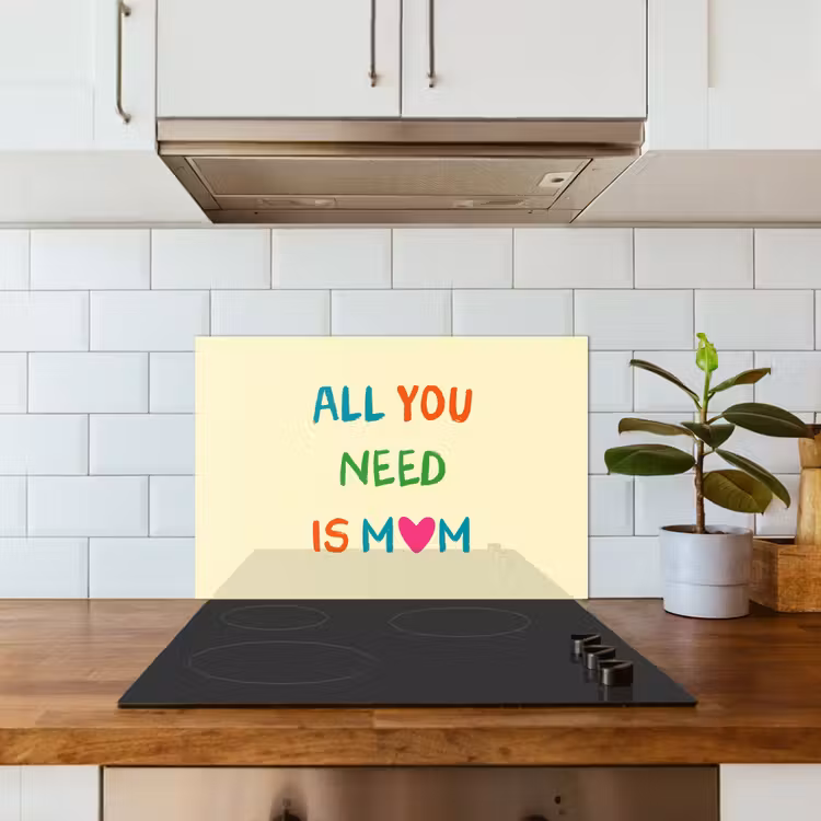 Paraschizzi cucina - Cuore - Madre - Testo - Colorato — 3