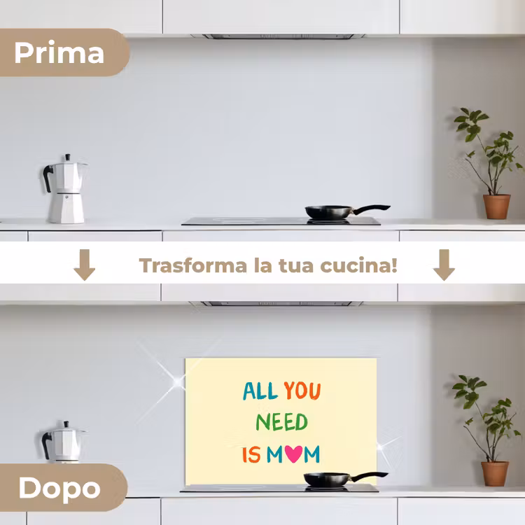 Paraschizzi cucina - Cuore - Madre - Testo - Colorato — 7