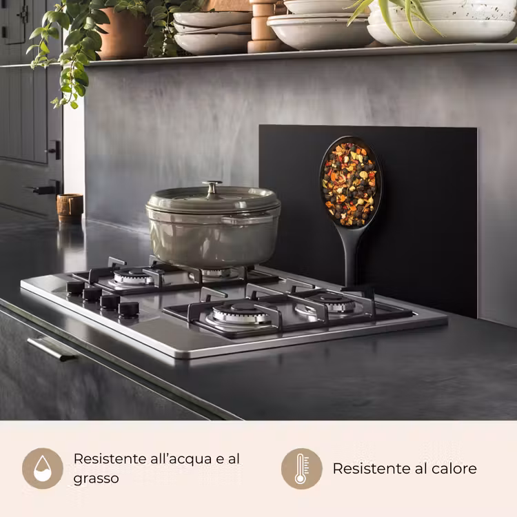 Paraschizzi cucina - Erbe - Nero - Cucchiaio — 2