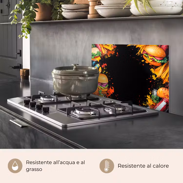 Paraschizzi cucina - Fast food - Graffiti - Hamburger - Cibo - Moderno — 2