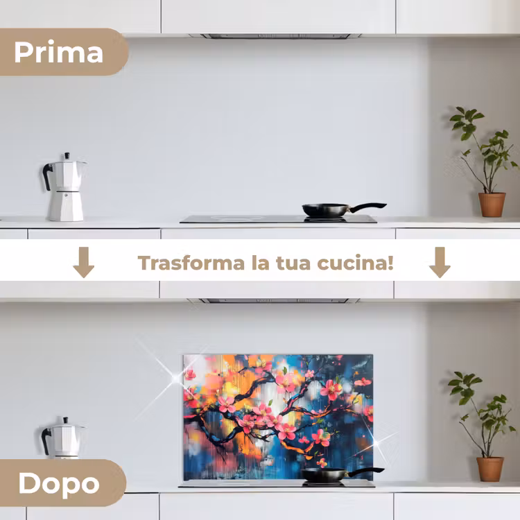 Paraschizzi cucina - Fiori - Ramo - Artistico - Rosa — 7