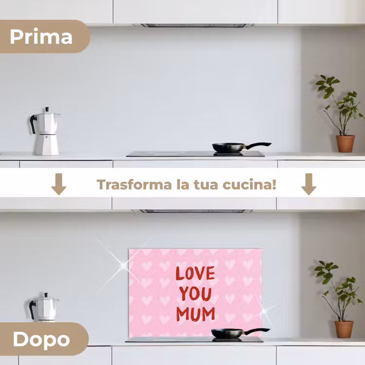 Paraschizzi cucina - Amore - Citazione - Madre - Rosso — 7
