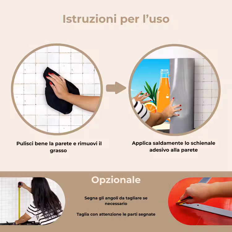 Paraschizzi cucina - Arance - Cubetti di ghiaccio - Mare - Illustrazione — 6
