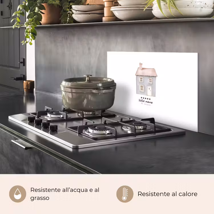 Paraschizzi cucina - Azzurro - Casa - Mamma - Testo — 2