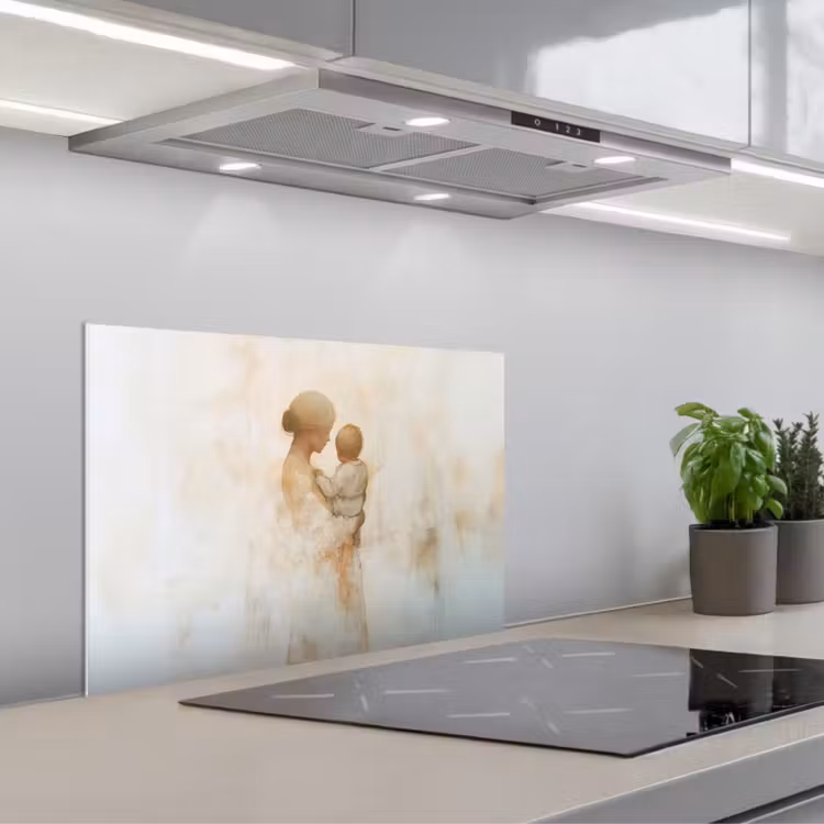 Paraschizzi cucina - Bambino - Madre - Acquerello — 1