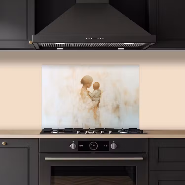 Paraschizzi cucina - Bambino - Madre - Acquerello — 5