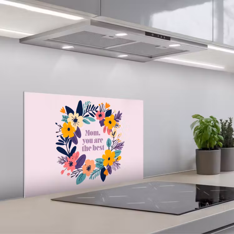 Paraschizzi cucina - Corona di fiori - Colorata - Madre — 1