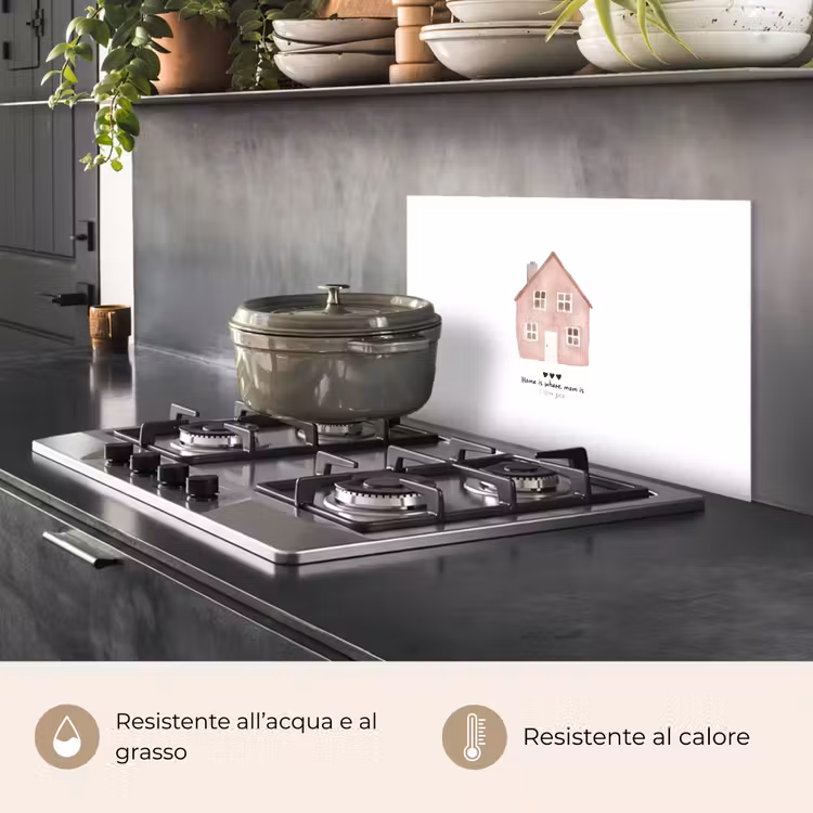 Paraschizzi cucina - Cottage - Rosa - Citazione - Madre — 2