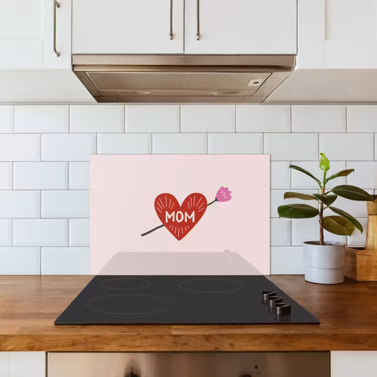 Paraschizzi cucina - Cuore - Rosso - Fiore - Madre — 3