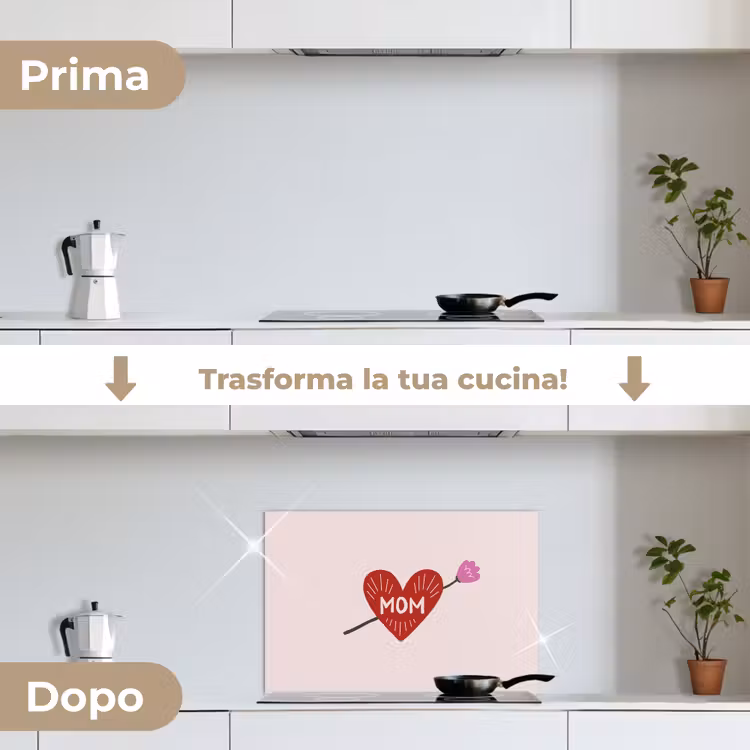 Paraschizzi cucina - Cuore - Rosso - Fiore - Madre — 7