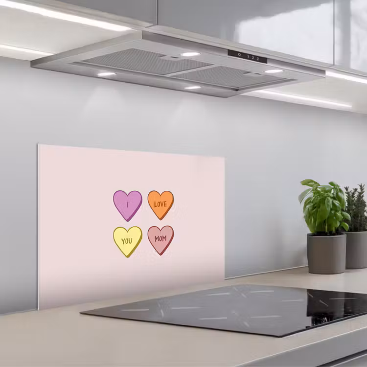 Paraschizzi cucina - Cuori - Pastello - Amore - Madre — 1