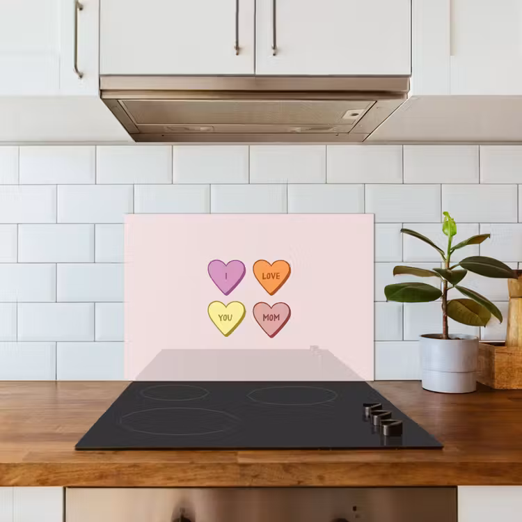 Paraschizzi cucina - Cuori - Pastello - Amore - Madre — 3