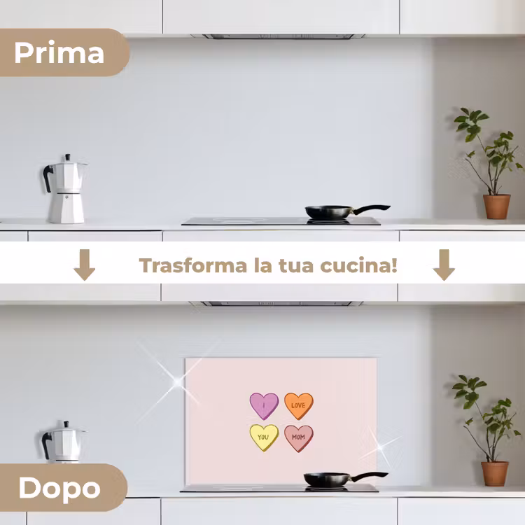 Paraschizzi cucina - Cuori - Pastello - Amore - Madre — 7