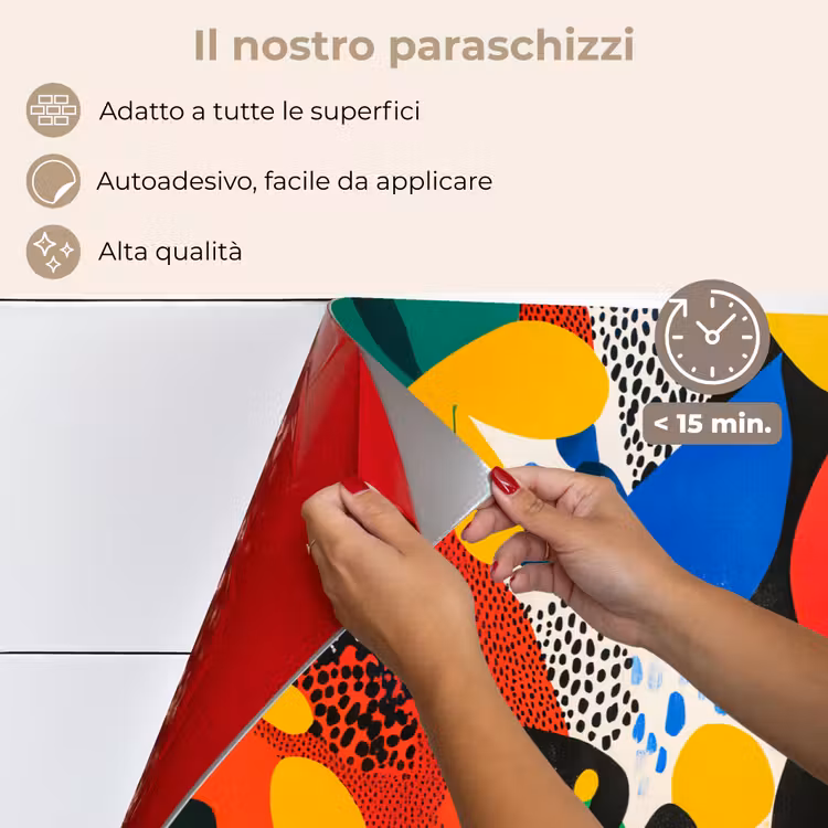 Paraschizzi cucina - Astratto - Piante - Forme - Colorato — 4