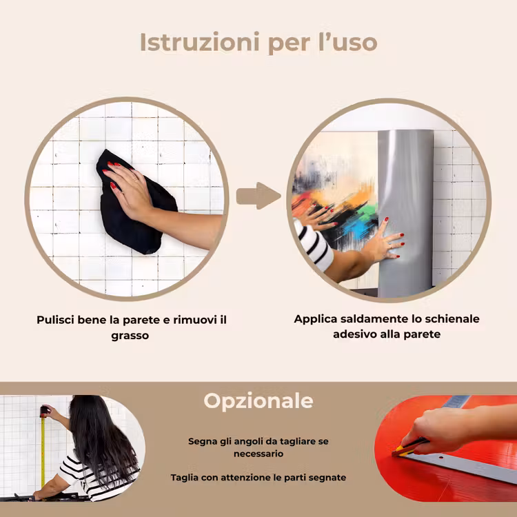 Paraschizzi cucina - Dinamico - Astratto - Colorato - Nero — 6