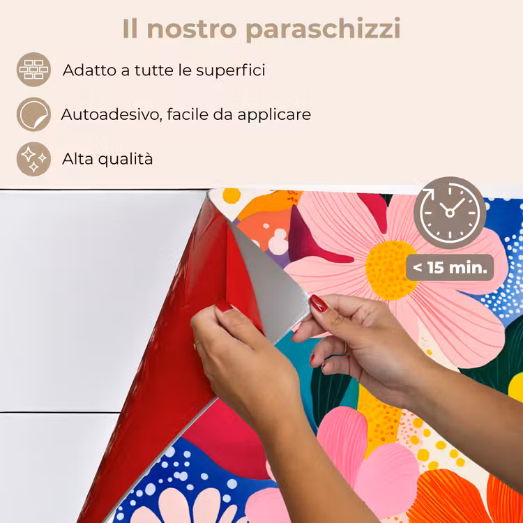 Paraschizzi cucina - Fiori - Colorati - Puntini — 4