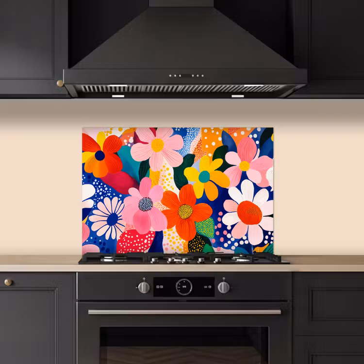 Paraschizzi cucina - Fiori - Colorati - Puntini — 5