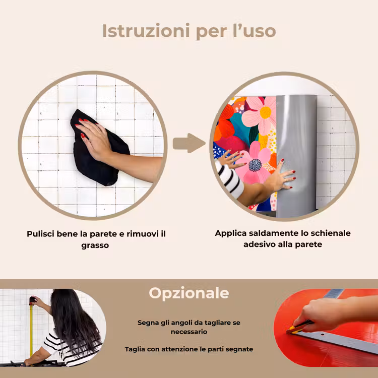 Paraschizzi cucina - Fiori - Colorati - Puntini — 6