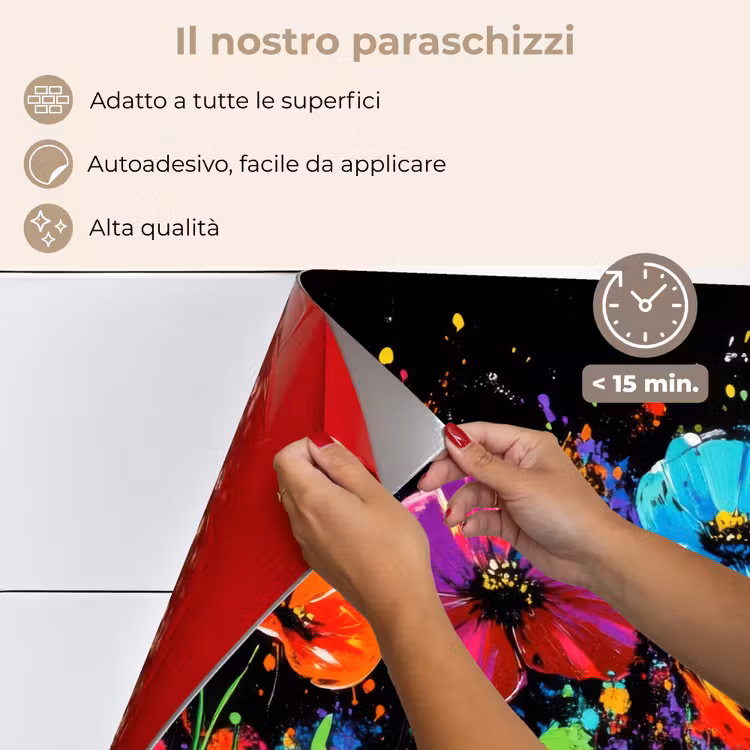 Paraschizzi cucina - Fiori - Colorati - Spruzzi — 4