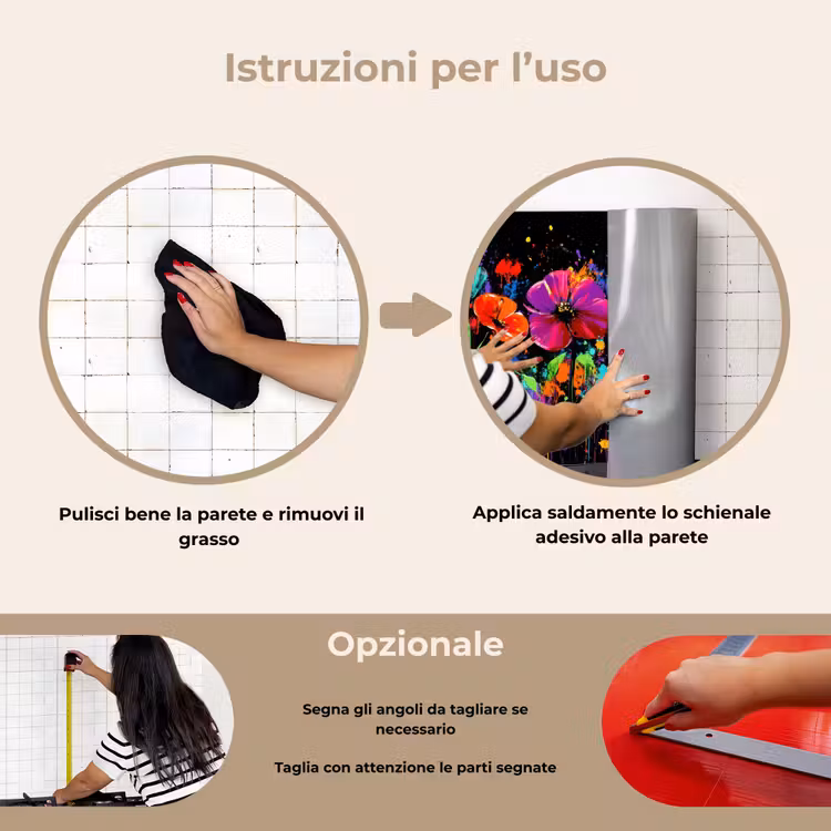 Paraschizzi cucina - Fiori - Colorati - Spruzzi — 6