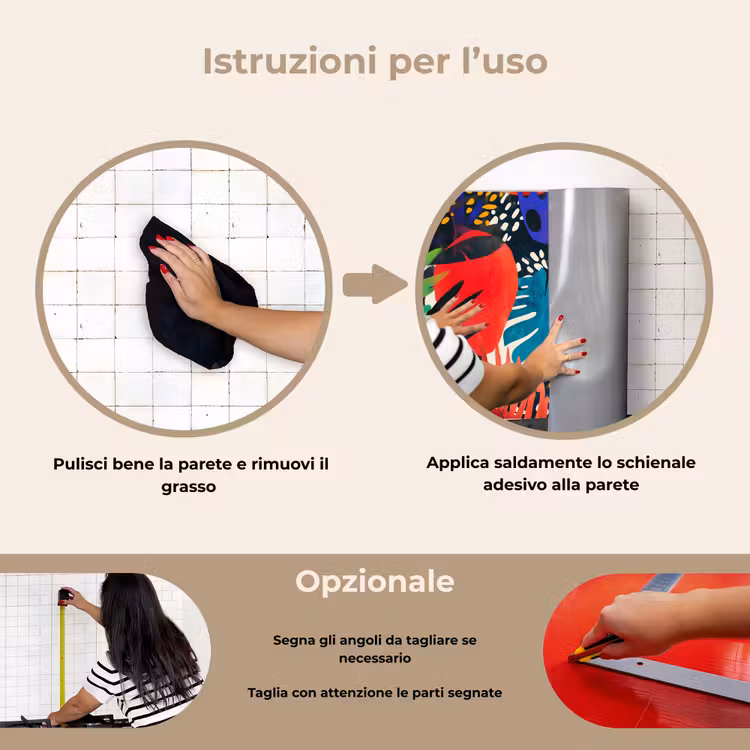 Paraschizzi cucina - Foglie - Forme - Astratto - Colorato — 6