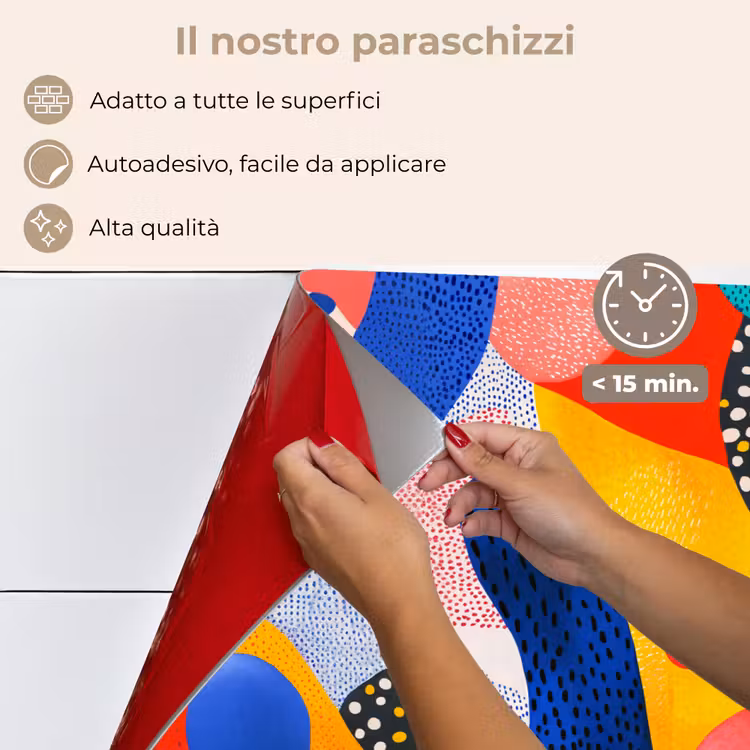 Paraschizzi cucina - Forme - Astratte - Puntini - Blu — 4