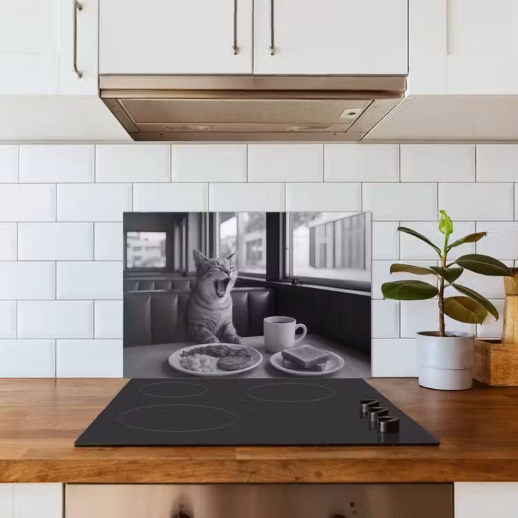 Paraschizzi cucina - Gatto - Caffè - Pane - Nero — 3