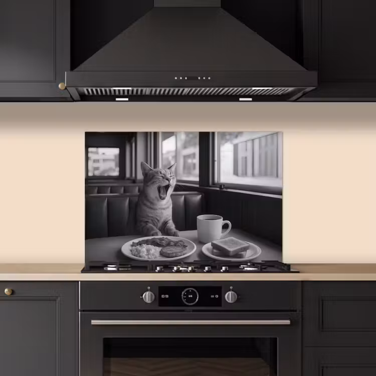 Paraschizzi cucina - Gatto - Caffè - Pane - Nero — 5