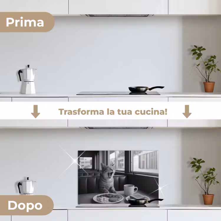 Paraschizzi cucina - Gatto - Caffè - Pane - Nero — 7