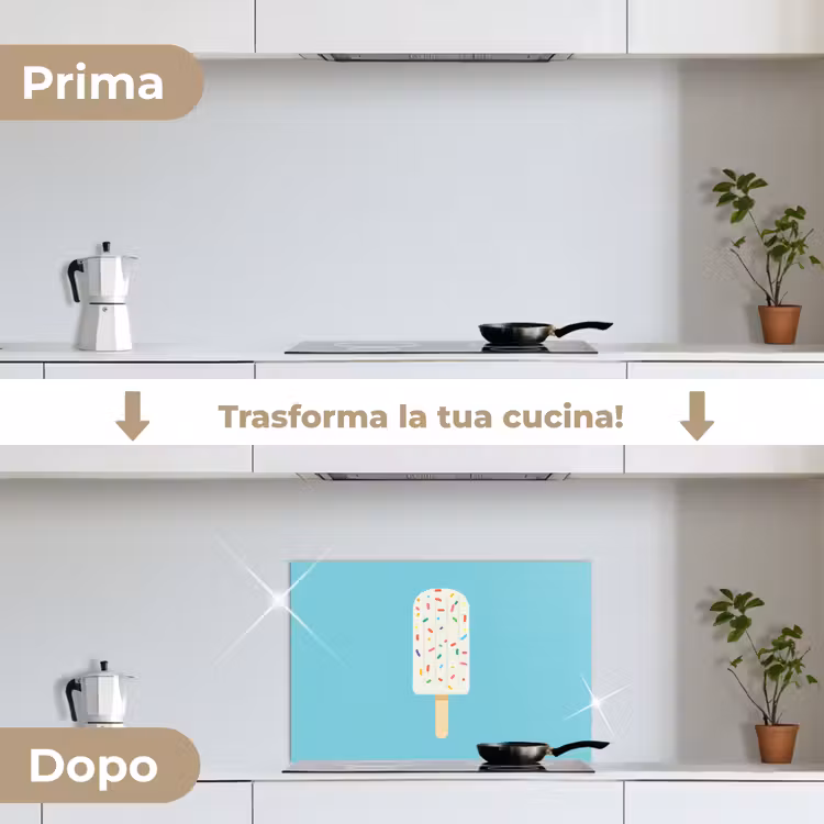 Paraschizzi cucina - Gelato - Bastoncino - Spolverini - Azzurro — 7