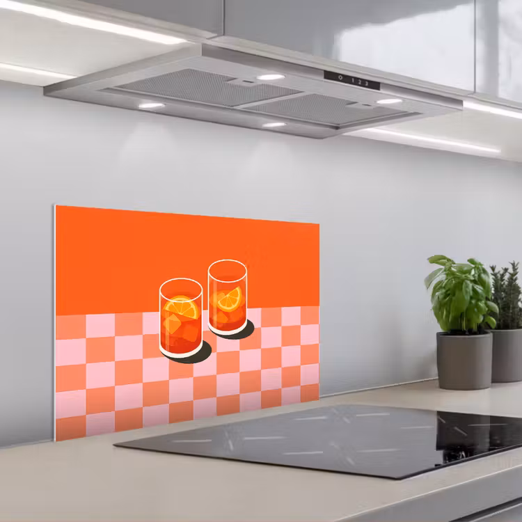 Paraschizzi cucina - Arancione - Occhiali - Arancione — 1