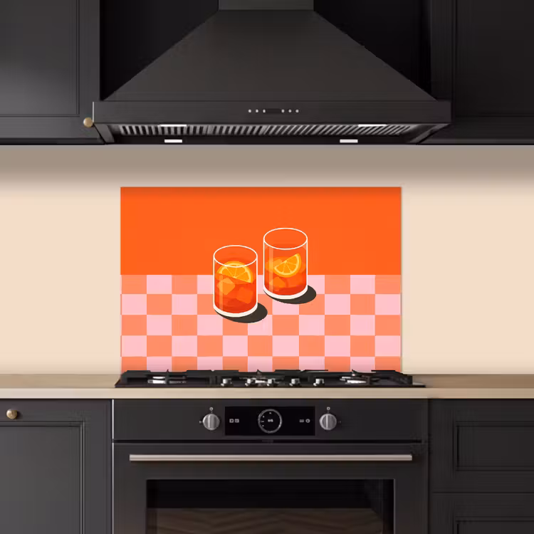 Paraschizzi cucina - Arancione - Occhiali - Arancione — 5