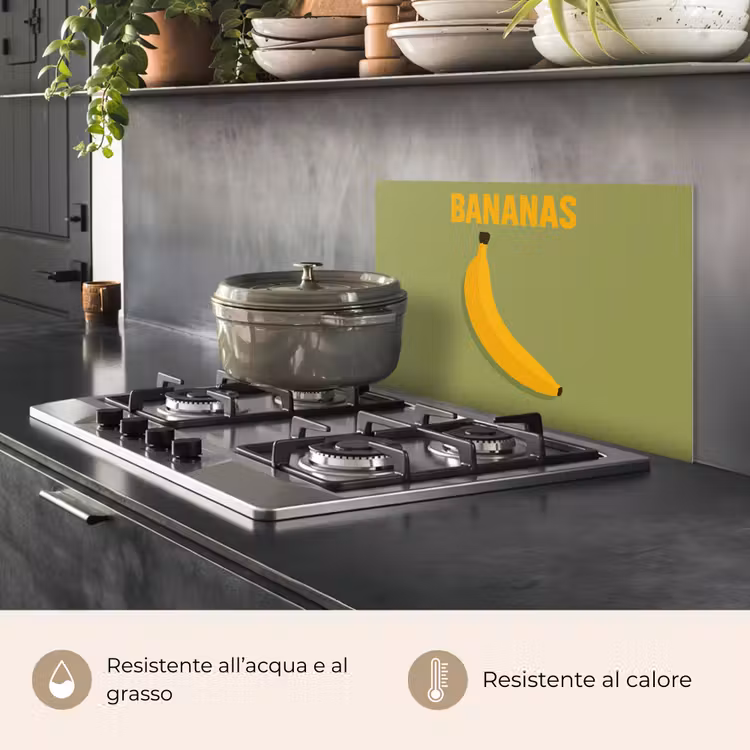 Paraschizzi cucina - Banana - Minimalista - Giallo — 2