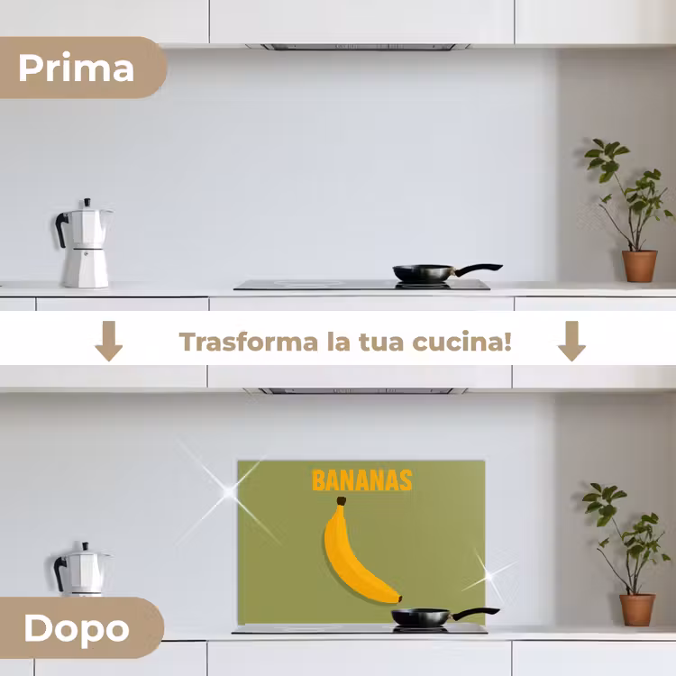 Paraschizzi cucina - Banana - Minimalista - Giallo — 7