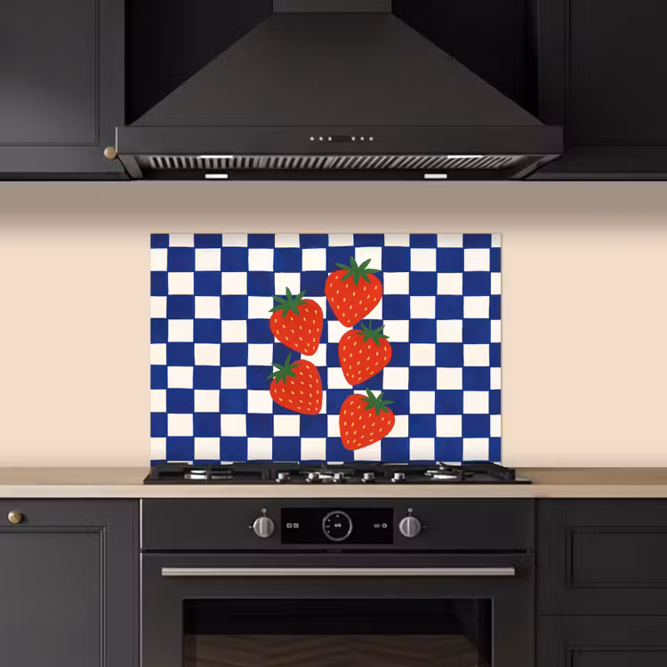 Paraschizzi cucina - Bloccato - Blu - Fragola — 5