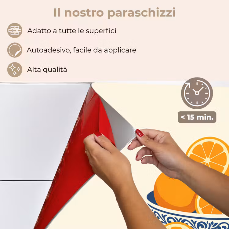 Paraschizzi cucina - Ciotola - Minimalista - Arancione - Arance — 4