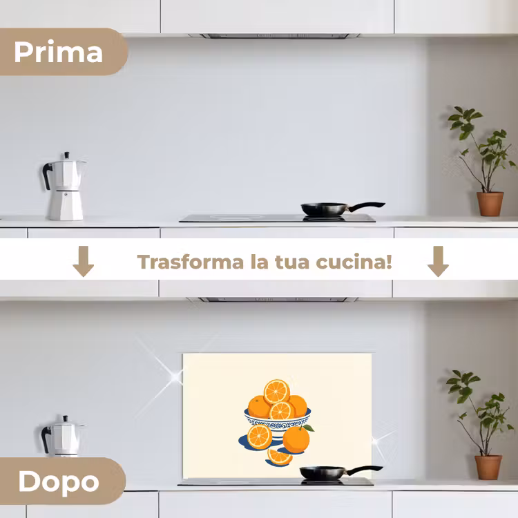 Paraschizzi cucina - Ciotola - Minimalista - Arancione - Arance — 7