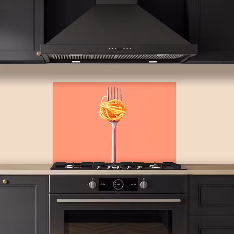 Paraschizzi cucina - Forchetta - Spaghetti - Artistico - Rosa — 5