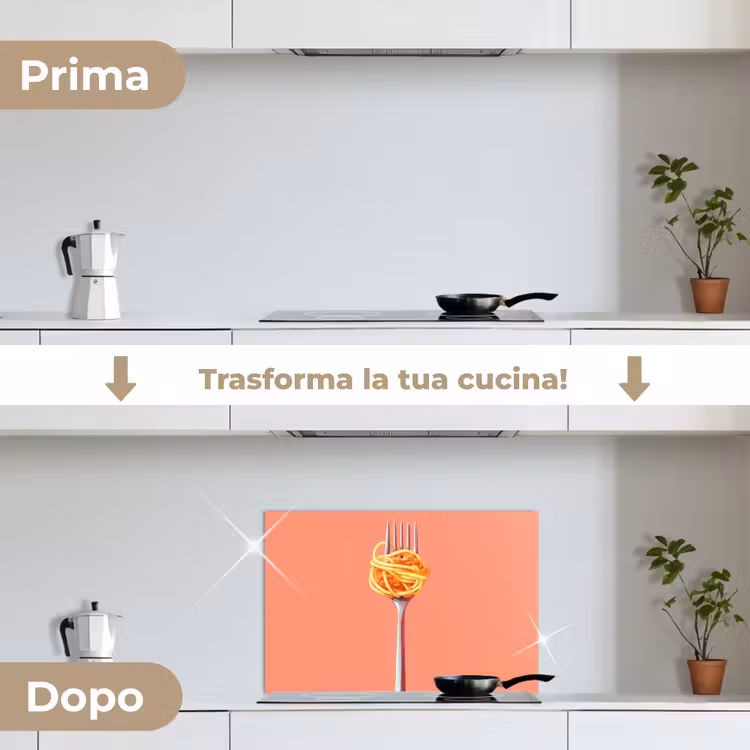 Paraschizzi cucina - Forchetta - Spaghetti - Artistico - Rosa — 7