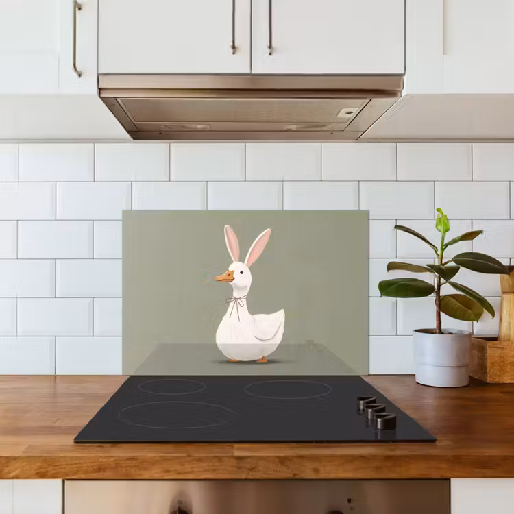 Paraschizzi cucina - Anatra - Orecchie di coniglio - Grigio — 3