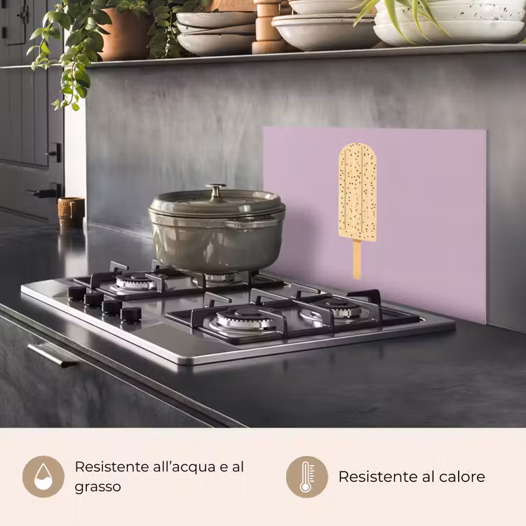 Paraschizzi cucina - Beige - Gelato - Macchioline — 2