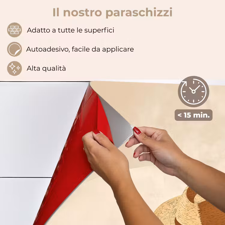 Paraschizzi cucina - Cappello - Minimalista - Ombra - Beige — 4