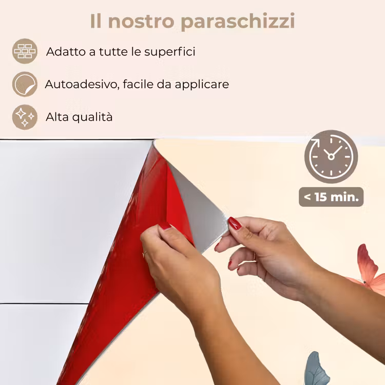 Paraschizzi cucina - Farfalle - Minimalista - Rosa — 4