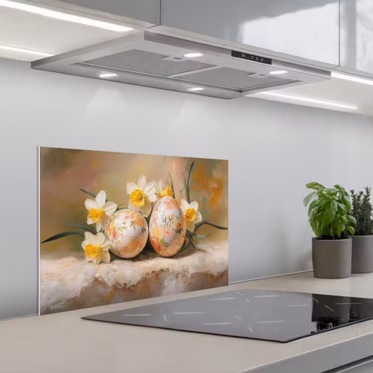 Paraschizzi cucina - Fiori - Uova - Dipinti — 1