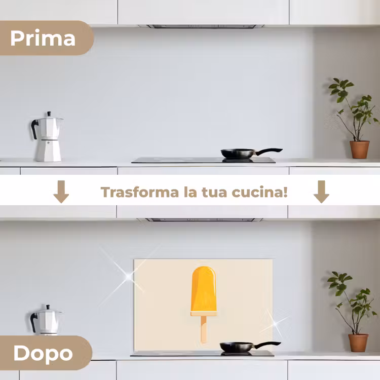 Paraschizzi cucina - Gelato all'arancia - stecco - acqua — 7