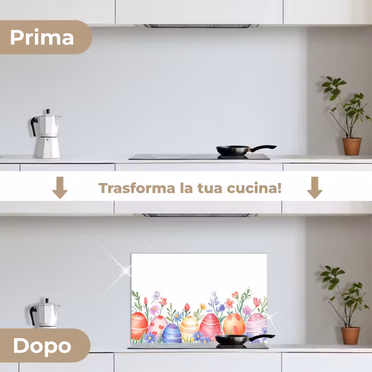 Paraschizzi cucina - Giardino fiorito - Colorato - Uova — 7