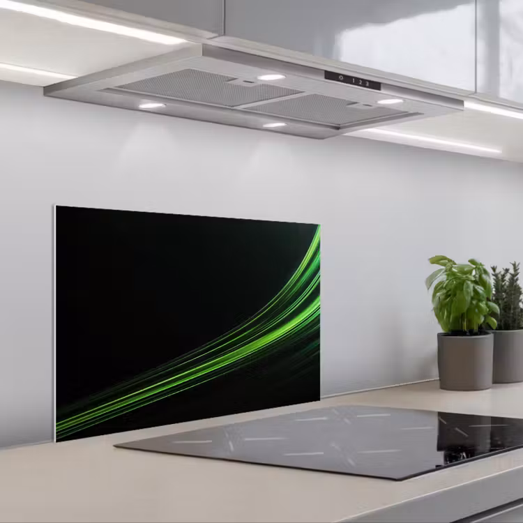 Paraschizzi cucina - Gioco - Linee - Arco - Verde — 1